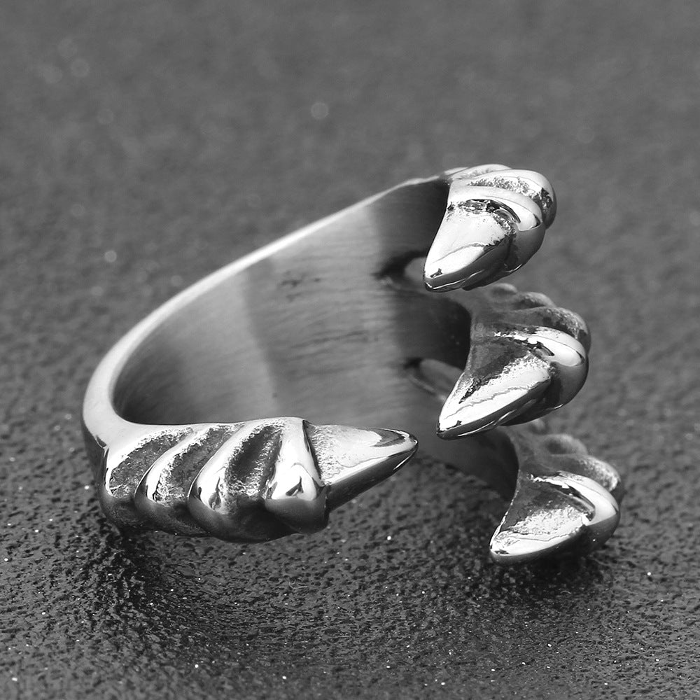 Titanium Claw Ring Men