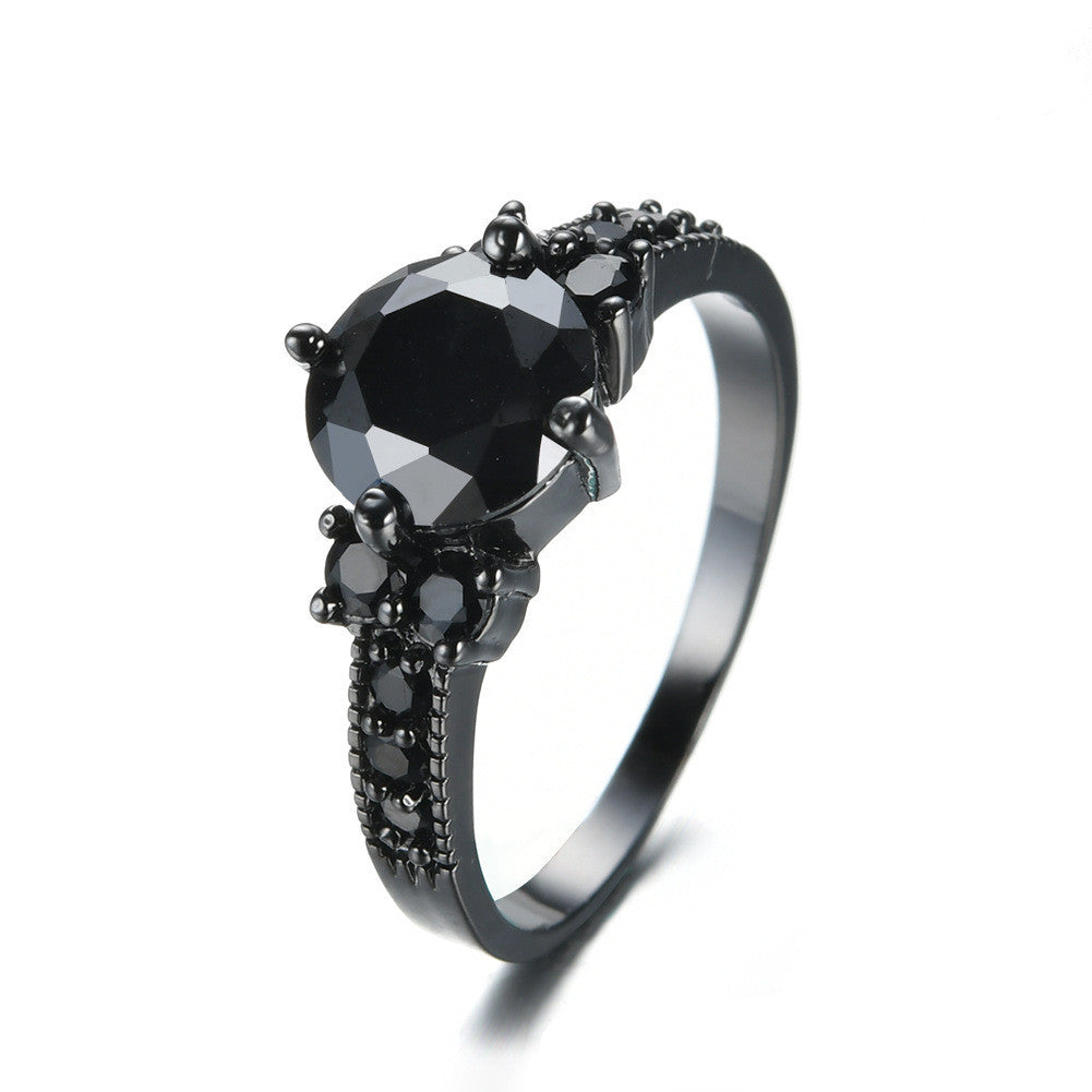 Zircon Diamond Ring Black