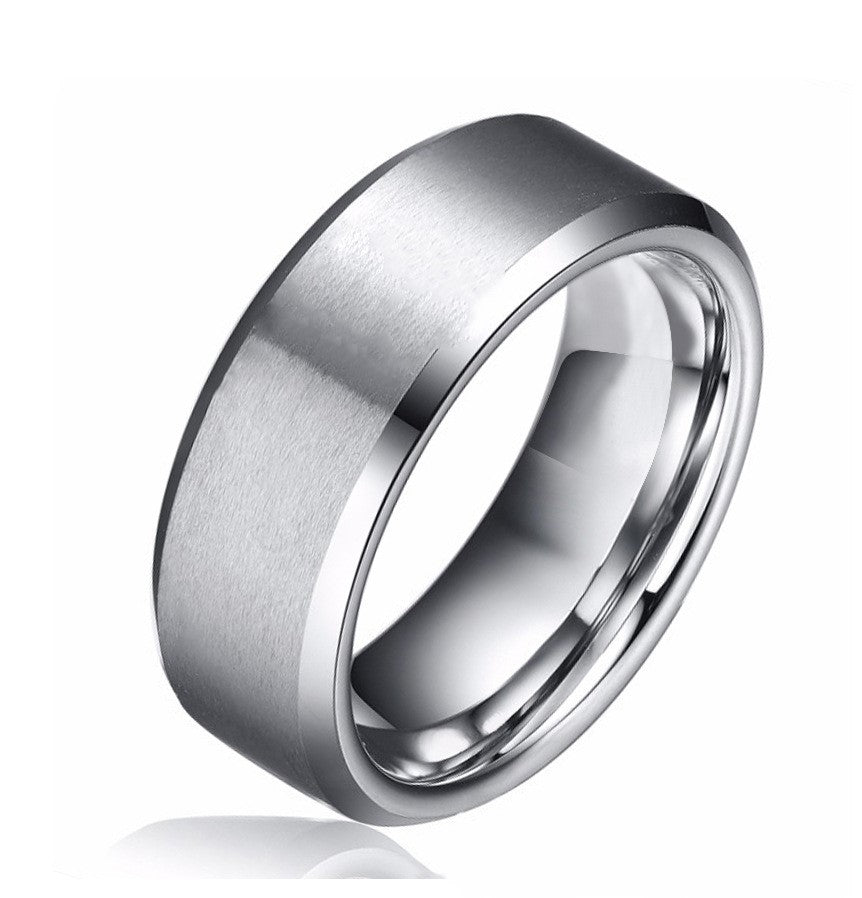 Titanium Steel Ring Black/Silver