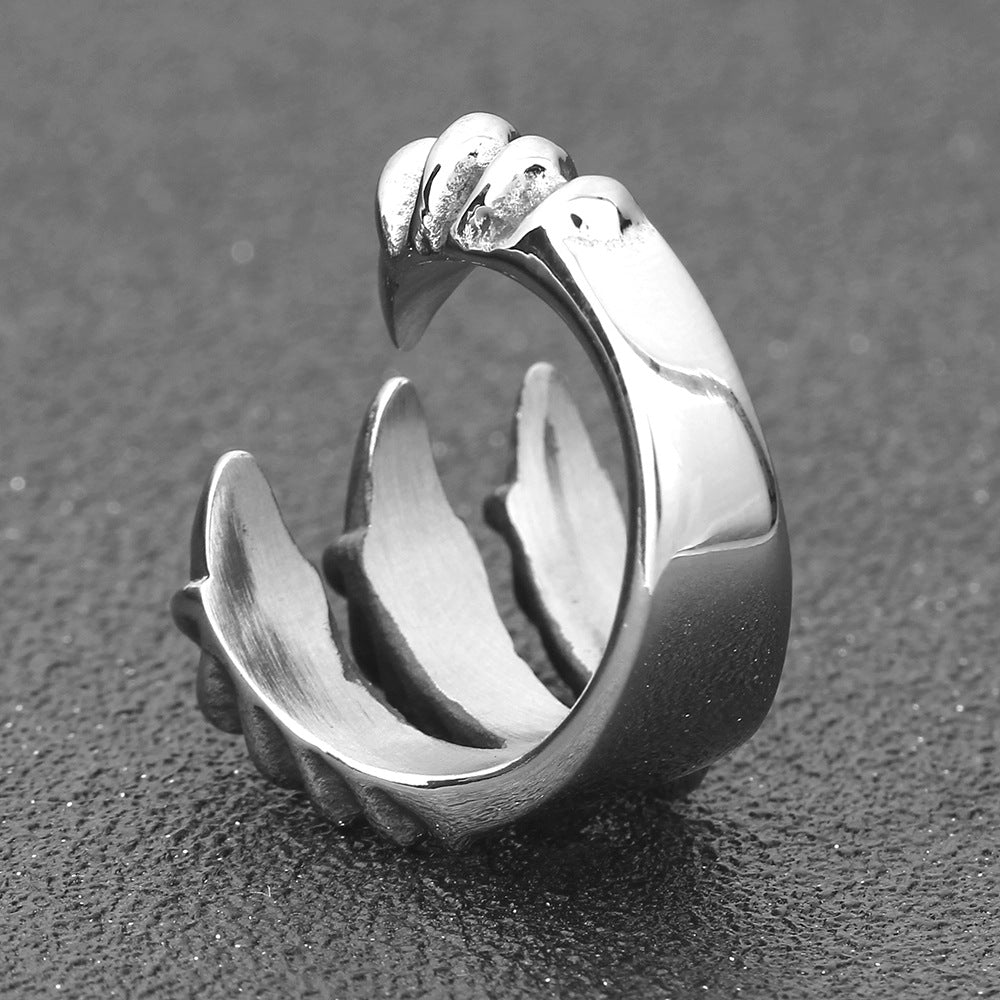 Titanium Claw Ring Men